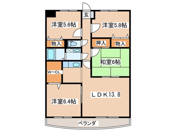 ディアコ－トの物件間取画像